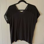 14th & Union  Black Sheer Shoulder Top Size Small Photo 2