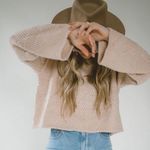 &merci NWOT Boho Bell Sleeve Cottagecore Knit Sweater Photo 0