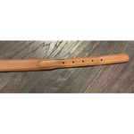 Lands' End  Brown Leather Belt Womens Size 34 35 Hidden Zipper Back 506‎ Preppy Photo 3