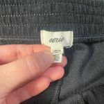 Aerie  Ribbed Kick Flare Pants Womens Size‎ L Black Lounge Photo 1