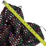 Vintage 80s Nadine Rainbow Swiftie Disco Ball Sequin Strapless Mini Dress Black Photo 10