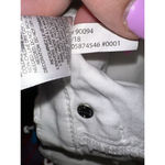 EXPRESS  Vintage Mid Rise Lace-Up Raw Hem Jean Shorts White Stretch 18 Plus Photo 7