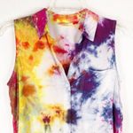 Beach Lunch Lounge Small Top Handmade Tie Dye Rainbow Expert Orange Pink 734 Photo 2
