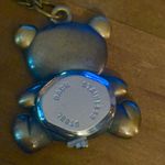 Bronze tone teddy bear watch pendant necklace Gold Photo 3