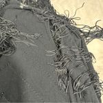 Ella Moss  Size Small Black Chic Fringe Vest Jacket Boho eclectic Emo Goth Rock Photo 6