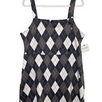 Arizona Jeans Arizona Jean Co. Argyle Mini Tank Dress XL Gray Sleeveless Jumper Academia New Photo 0
