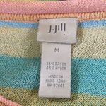 J.Jill rainbow striped knit art to wear cardigan size M Photo 8