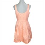 Shoshanna Light Orange/Coral Sleeveless A-Line Pleated Mini Dress Size 8 Photo 1