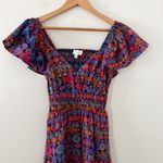 PINCH Floral Smocked Maxi Dress Cut Out mosaic Size M Red Size M Photo 4