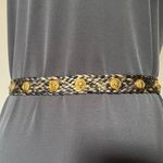Vintage Y2K Braided Metallic Medallion Womens Belt Sz S Glam Adjustable Taiwan Gold Photo 10