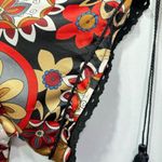 Funky People Satin Boho Jewel Tone Floral Print Tunic Dress with Tassels S Photo 8