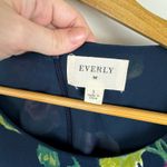 Everly  Womens Navy Floral Bell Sleeve Mini Dress Sz S‎ | Colorful Boho Feminine Photo 6