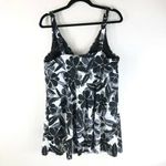 Swimsuits for All Swim Dress One Piece Molded Cups Floral Black Gray White 22 Size undefined Photo 1