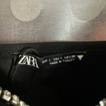 ZARA Black Embellished Bustier Corset Crop Top Bloggers Favorite Size Large Photo 4