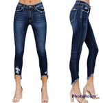 NEW KanCan Shark Bit Skinny Jeans Size 28 Photo 2