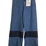 Levi's Premium XL Chino Jeans Womens 27 Blue Wide Leg Panel Colorblock Sample Photo 0