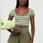 Aerie  Offline Striped Green Crop Top Photo 0