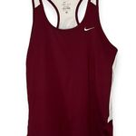 Nike Dri-FIT Airbone Racerback Tank Top Maroon White Sz Large Running Training Photo 0