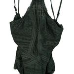 Beca Crochet Lace One Piece Swimsuit Deep Army Military Green M Boho Size M Photo 0