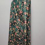Tusang green floral loose fit shift dress size large Photo 3