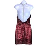 Silvergate Sequins Mini Party Dress Burgundy Short Red Size L Photo 2