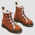 Dr. Martens WOMEN'S 1460 LACE TO TOE FUR LINED LACE UP BOOTS.Size 7. MSRP $180 Photo 0