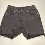 White Fox Boutique White Fox Asymmetrical Waistband Let’s Go Shorts Black Acid Denim, Size XS Photo 0