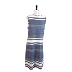 Max Studio  Dress Tee Tank Shirt Swing Sleeveless Blue White Stripe Size Small Photo 3
