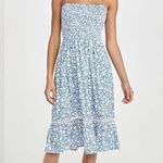 Playa Lucila smocked ditsy floral dress XS Blue Photo 11