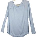 We The Free Light Blue Thermal Top Side Slit Long Sleeve Tee Size Small Photo 0