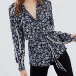 Free People blouse skyway drive in boho blouson small sash shirt Photo 6
