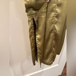 Anthropologie Love The Label Sleeveless Utility Satin Green Midi Dress Size XS Photo 9