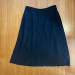 Eileen Fisher black silk knee length midi skirt Photo 3