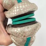 Tieks Romantic Blush Leather Ballet Flats Rose Gold Snakeskin Shiny Metallic 6 Photo 9