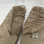 Taos Gift 2 Ruched Leather Comfort Shoes Sandals Metallic Tan Taupe women 10 New Photo 3