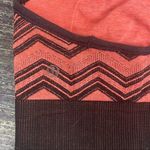 Lululemon  Orange & Black Chevron Print Sport Athletic Crop Bra Top 4 Photo 2