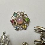 Lot Of 4 Brooch Pins Lobster, Sailboat, Horse Saddle, Etc Silver Photo 9