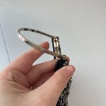 NWOT black silver‎ butterfly floral beaded lined snap small hand bag purse Photo 6