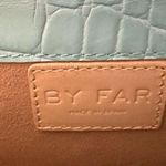 By Far Mini Croco Embossed Top Handle Bag Purse Light Blue Crossbody Leather Photo 4