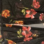 Ambiance Apparel Black And Red Floral Transparent Kimono Photo 4