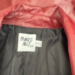 Princess Polly - Jocelyn Faux Leather Boyfriend Blazer Burgundy Sz M/L Photo 5