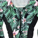 Tropical Floral One Piece Swimsuit Size Medium beach vacation resort colorful Multiple Photo 1