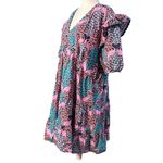 Simply Southern NEW Womens XL Ruffle Sleeve Flamingo Dress 100% Cotton Boho Chic Photo 4