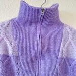 No Boundaries  Lavender and White Cowl Neck Sweater Photo 2
