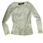Veda 100% Leather Striped Moto Jacket. Size SP Tan Photo 2