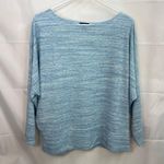 Ann Taylor women's blue long sleeve boat neck loose relaxed stretch casual shirt Photo 0