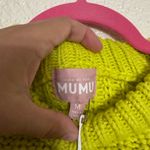 Show Me Your Mumu Sweater Bailey lime Green Cable Knit Crewneck size Medium NWT Photo 6