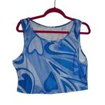 SheIn Curve 1X Blue Ribbed Crop Top Photo 0