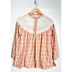 Suzanne Betro Weekend Cottagecore Vintage Style Size Medium Plaid Blouse Photo 2