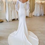 Simple Mermaid Wedding Dress White Size 16W Photo 3